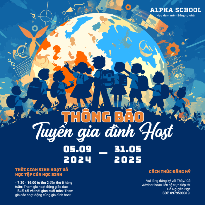 ALPHA SCHOOL THÔNG BÁO TUYỂN GIA ĐÌNH HOST 4 news 0.285736001723512503